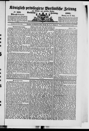 Königlich privilegirte Berlinische Zeitung von Staats- und gelehrten Sachen vom 13.05.1901