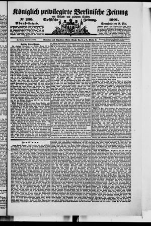 Königlich privilegirte Berlinische Zeitung von Staats- und gelehrten Sachen vom 18.05.1901