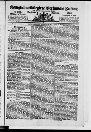 Königlich privilegirte Berlinische Zeitung von Staats- und gelehrten Sachen vom 21.05.1901