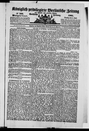 Königlich privilegirte Berlinische Zeitung von Staats- und gelehrten Sachen vom 04.06.1901