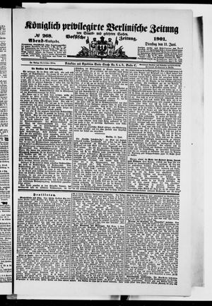 Königlich privilegirte Berlinische Zeitung von Staats- und gelehrten Sachen vom 11.06.1901