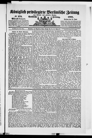 Königlich privilegirte Berlinische Zeitung von Staats- und gelehrten Sachen vom 14.06.1901