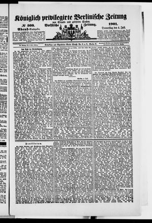 Königlich privilegirte Berlinische Zeitung von Staats- und gelehrten Sachen vom 04.07.1901
