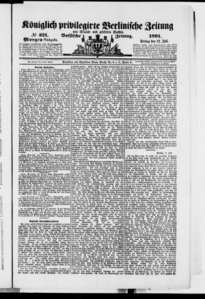 Königlich privilegirte Berlinische Zeitung von Staats- und gelehrten Sachen vom 12.07.1901