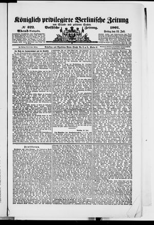 Königlich privilegirte Berlinische Zeitung von Staats- und gelehrten Sachen vom 12.07.1901