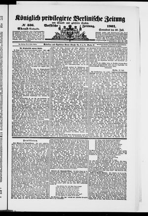 Königlich privilegirte Berlinische Zeitung von Staats- und gelehrten Sachen vom 20.07.1901