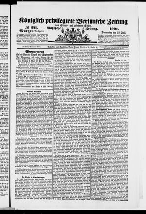 Königlich privilegirte Berlinische Zeitung von Staats- und gelehrten Sachen vom 25.07.1901