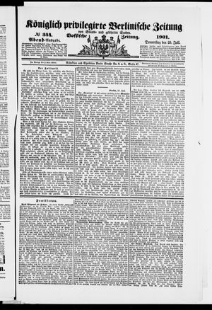 Königlich privilegirte Berlinische Zeitung von Staats- und gelehrten Sachen vom 25.07.1901