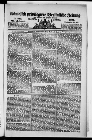 Königlich privilegirte Berlinische Zeitung von Staats- und gelehrten Sachen vom 30.07.1901