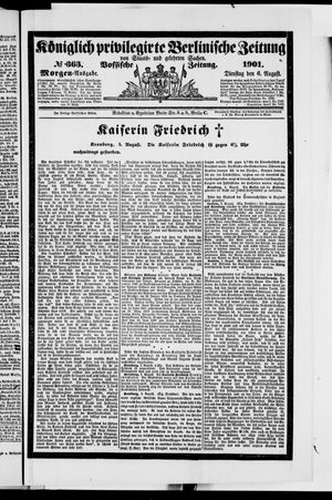 Königlich privilegirte Berlinische Zeitung von Staats- und gelehrten Sachen vom 06.08.1901