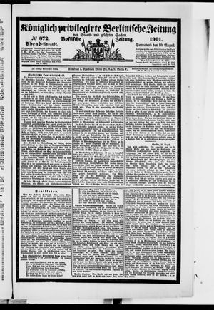 Königlich privilegirte Berlinische Zeitung von Staats- und gelehrten Sachen vom 10.08.1901