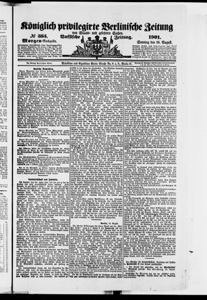 Königlich privilegirte Berlinische Zeitung von Staats- und gelehrten Sachen vom 18.08.1901