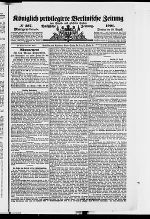Königlich privilegirte Berlinische Zeitung von Staats- und gelehrten Sachen vom 20.08.1901