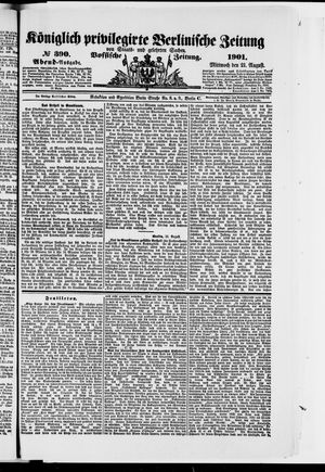 Königlich privilegirte Berlinische Zeitung von Staats- und gelehrten Sachen vom 21.08.1901