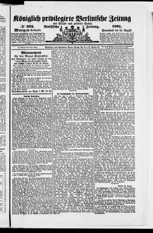 Königlich privilegirte Berlinische Zeitung von Staats- und gelehrten Sachen vom 24.08.1901