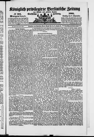 Königlich privilegirte Berlinische Zeitung von Staats- und gelehrten Sachen vom 03.09.1901
