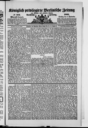 Königlich privilegirte Berlinische Zeitung von Staats- und gelehrten Sachen vom 03.09.1901