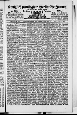 Königlich privilegirte Berlinische Zeitung von Staats- und gelehrten Sachen vom 10.09.1901
