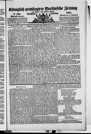 Königlich privilegirte Berlinische Zeitung von Staats- und gelehrten Sachen vom 11.09.1901