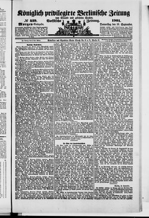 Königlich privilegirte Berlinische Zeitung von Staats- und gelehrten Sachen vom 19.09.1901