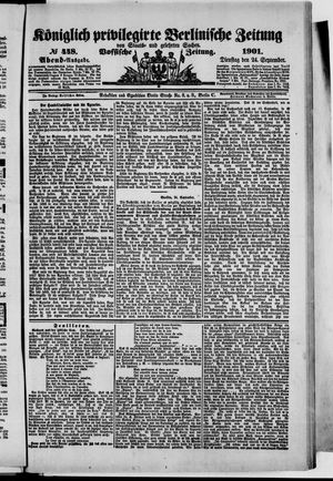 Königlich privilegirte Berlinische Zeitung von Staats- und gelehrten Sachen vom 24.09.1901