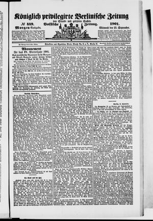 Königlich privilegirte Berlinische Zeitung von Staats- und gelehrten Sachen vom 25.09.1901