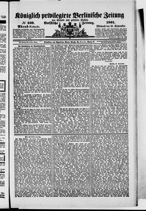 Königlich privilegirte Berlinische Zeitung von Staats- und gelehrten Sachen vom 25.09.1901