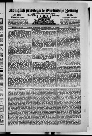 Königlich privilegirte Berlinische Zeitung von Staats- und gelehrten Sachen vom 08.10.1901