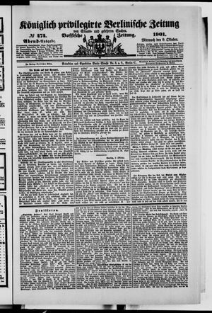 Königlich privilegirte Berlinische Zeitung von Staats- und gelehrten Sachen vom 09.10.1901