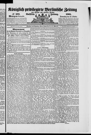 Königlich privilegirte Berlinische Zeitung von Staats- und gelehrten Sachen vom 24.10.1901