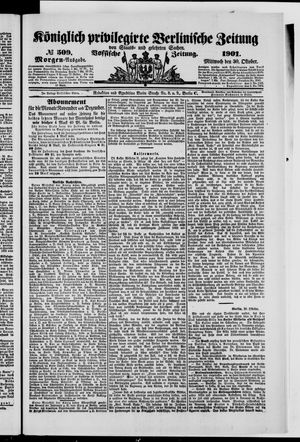 Königlich privilegirte Berlinische Zeitung von Staats- und gelehrten Sachen vom 30.10.1901