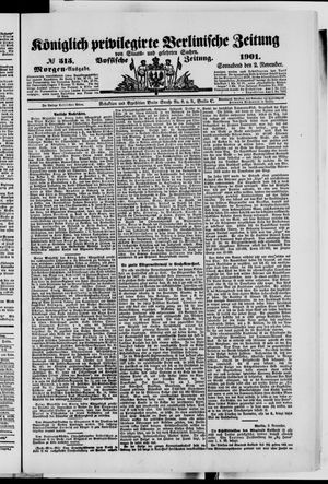 Königlich privilegirte Berlinische Zeitung von Staats- und gelehrten Sachen vom 02.11.1901