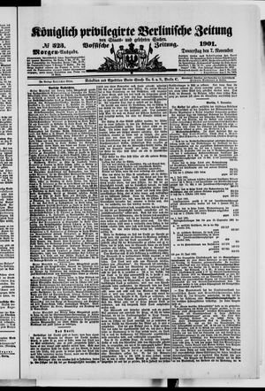 Königlich privilegirte Berlinische Zeitung von Staats- und gelehrten Sachen vom 07.11.1901