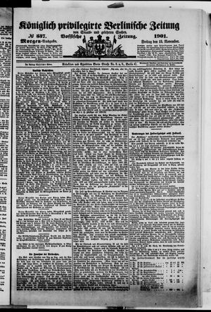 Königlich privilegirte Berlinische Zeitung von Staats- und gelehrten Sachen vom 15.11.1901
