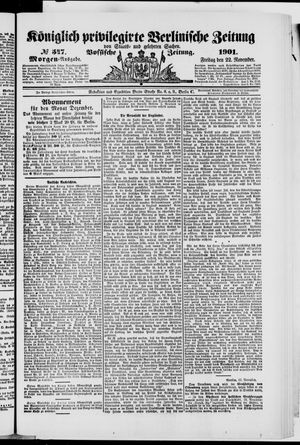 Königlich privilegirte Berlinische Zeitung von Staats- und gelehrten Sachen vom 22.11.1901
