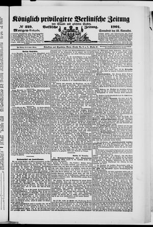 Königlich privilegirte Berlinische Zeitung von Staats- und gelehrten Sachen vom 23.11.1901