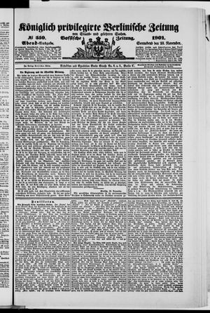 Königlich privilegirte Berlinische Zeitung von Staats- und gelehrten Sachen vom 23.11.1901
