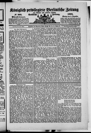 Königlich privilegirte Berlinische Zeitung von Staats- und gelehrten Sachen vom 02.12.1901