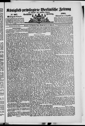 Königlich privilegirte Berlinische Zeitung von Staats- und gelehrten Sachen vom 04.12.1901