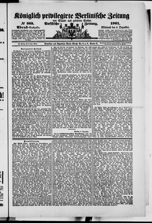 Königlich privilegirte Berlinische Zeitung von Staats- und gelehrten Sachen vom 04.12.1901