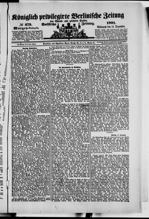 Königlich privilegirte Berlinische Zeitung von Staats- und gelehrten Sachen vom 11.12.1901