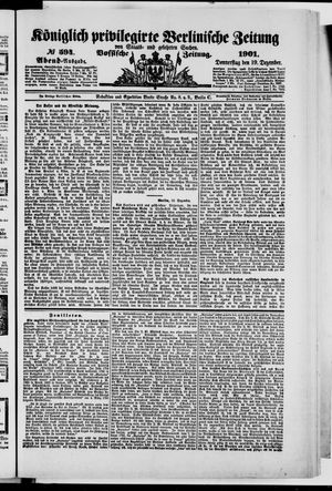 Königlich privilegirte Berlinische Zeitung von Staats- und gelehrten Sachen vom 19.12.1901