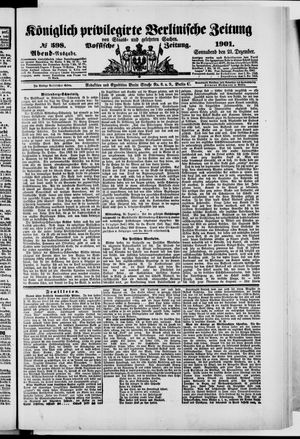 Königlich privilegirte Berlinische Zeitung von Staats- und gelehrten Sachen vom 21.12.1901
