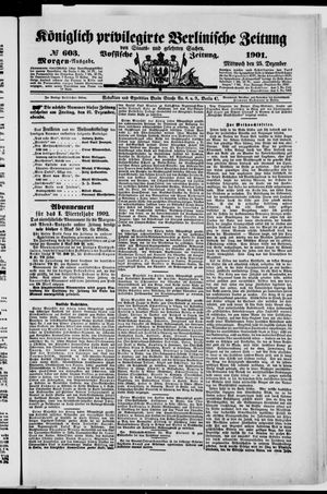 Königlich privilegirte Berlinische Zeitung von Staats- und gelehrten Sachen vom 25.12.1901