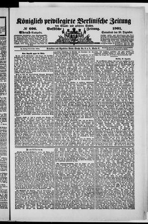 Königlich privilegirte Berlinische Zeitung von Staats- und gelehrten Sachen vom 28.12.1901