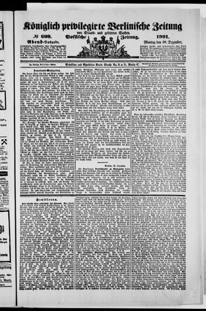 Königlich privilegirte Berlinische Zeitung von Staats- und gelehrten Sachen vom 30.12.1901