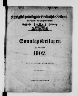 Königlich privilegirte Berlinische Zeitung von Staats- und gelehrten Sachen vom 01.01.1902