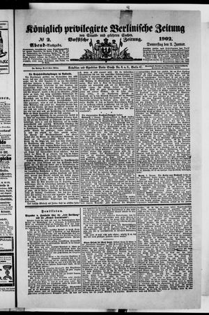 Königlich privilegirte Berlinische Zeitung von Staats- und gelehrten Sachen vom 02.01.1902