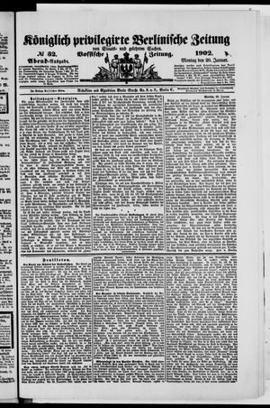 Königlich privilegirte Berlinische Zeitung von Staats- und gelehrten Sachen vom 20.01.1902