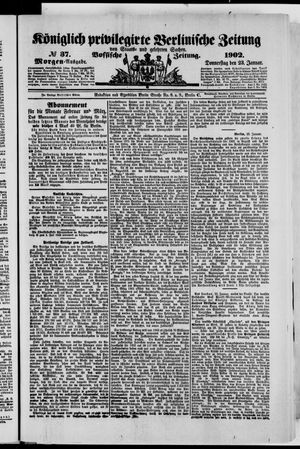 Königlich privilegirte Berlinische Zeitung von Staats- und gelehrten Sachen vom 23.01.1902